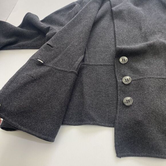 Alfani Womens Sweater Jacket Size 2X Gray Cotton Buttons Front Comfort Pre Owned - Picture 13 of 14